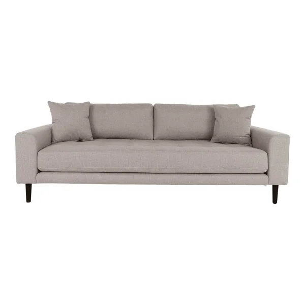 Lido Sofa 3 Personen 2 Kissen braun.