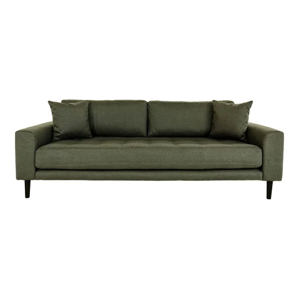 Lido Sofa 3 Personen 2 Kissen grün.
