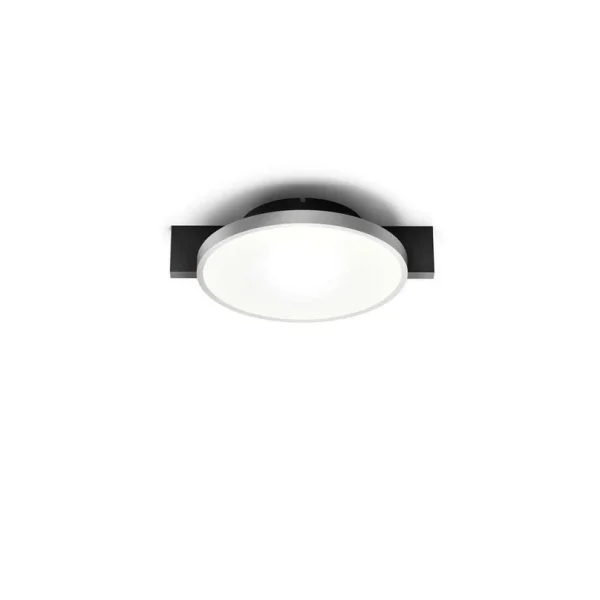 LIGHT-POINT - Inlay Round C1 Deckenlampe, schwarz/silber
