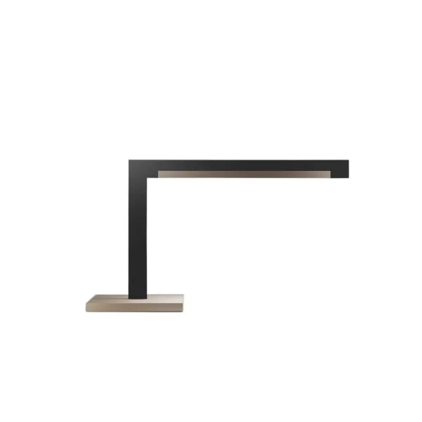 Light-Point - Inlay T2 Linear Tischleuchte Satin Matt Black/Satin Gold