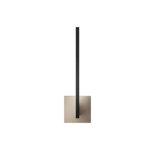 LIGHT-POINT - Inlay W2 Linear Wandlampe schwarz/gold 16,9 cm