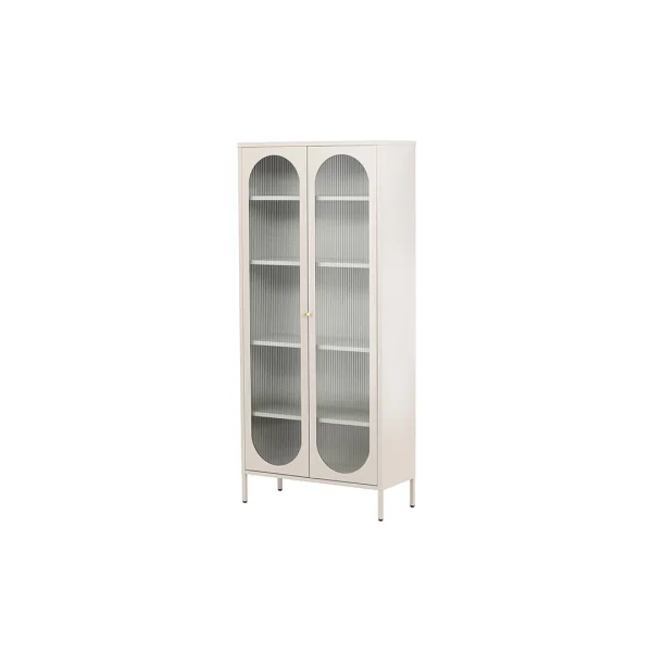 Lima Vitrinenschrank 2 Türen beige.