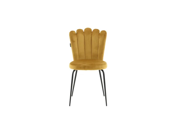 Limhamn Esszimmerstuhl Velour gelb.