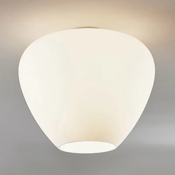 Lindby -  Deckenlampe Bibiane, opalweiß, Glas, Ø 38 cm, E27