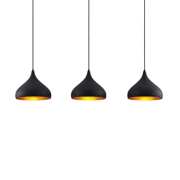 Lindby - Elamira Pendelleuchte Black/Gold