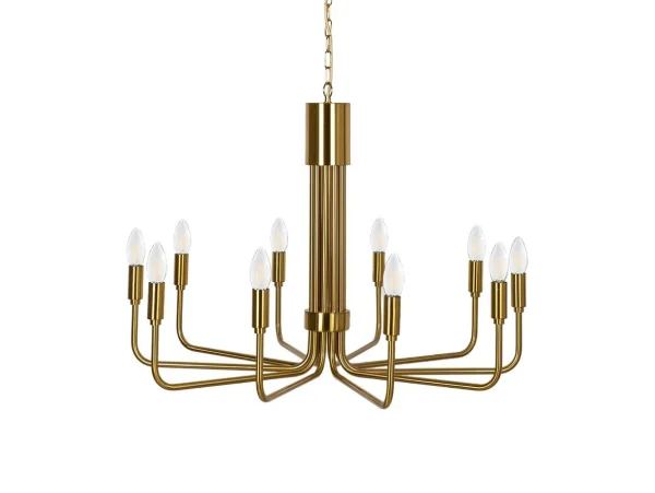 Lindby - Elanova 10 Kronleuchter Brass