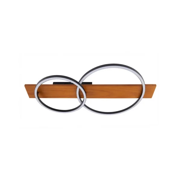 Lindby - Galad 2 LED Deckenleuchte Holz