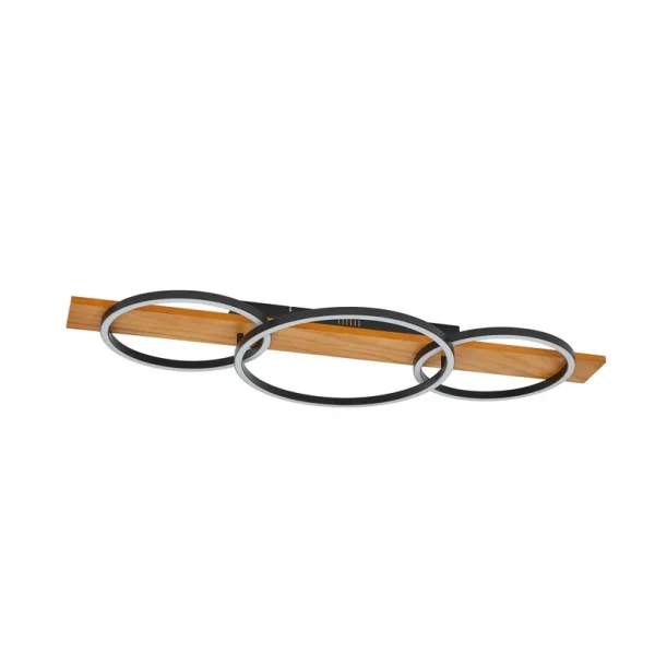 Lindby - Galad 3 LED Deckenleuchte Holz