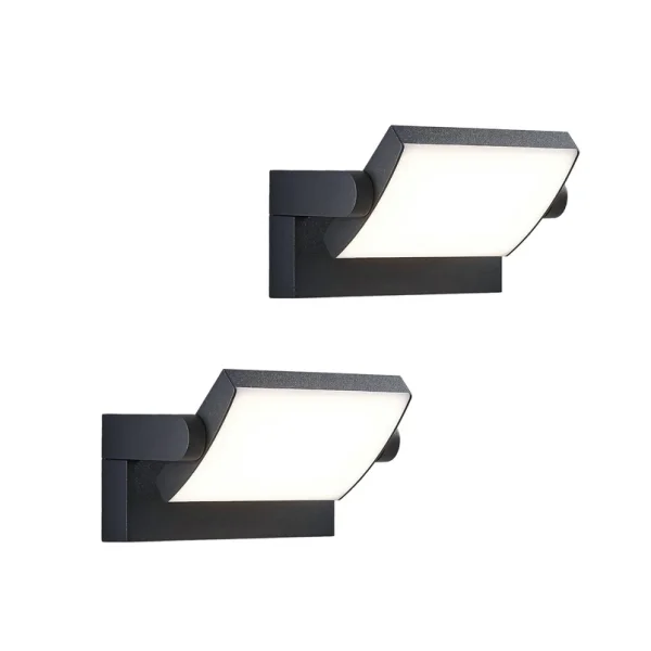 Lindby -  LED-Außenwandleuchte Sherin, 2er-Set, drehbar