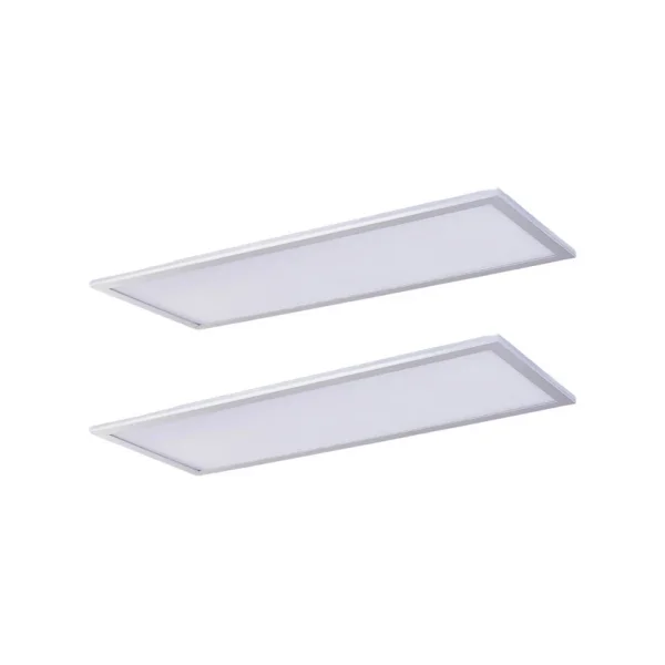 Lindby -  LED-Panel Livel, 2er-Set, 4.000 K, 80 x 30 cm, silber