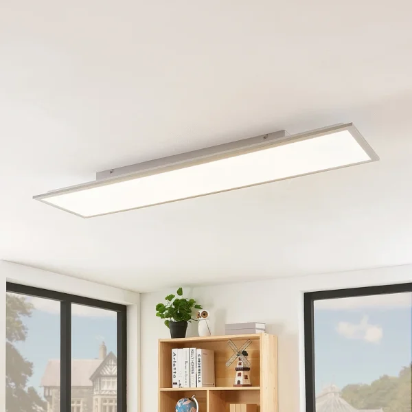 Lindby -  LED-Panel Stenley, 4.000 K, 120cm x 30cm, silber/weiß