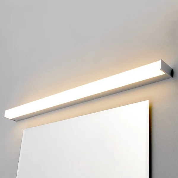 Lindby -  LED-Wandlampe Philippa, eckig, 89 cm, chrom, IP44