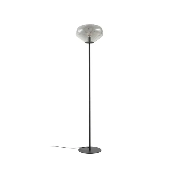 Lindby - Lelia Stehleuchte Höhe 150 cm rauchgrau Glas Metall