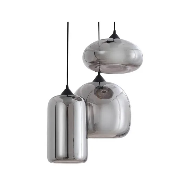 Lindby - Marla 3 Cluster Pendelleuchte Rauch Grau