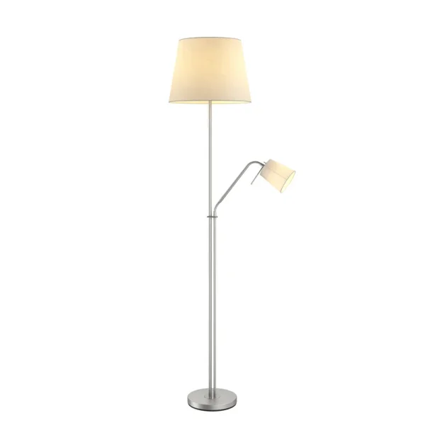 Lindby - Nantwin Stehleuchte White/Nickel