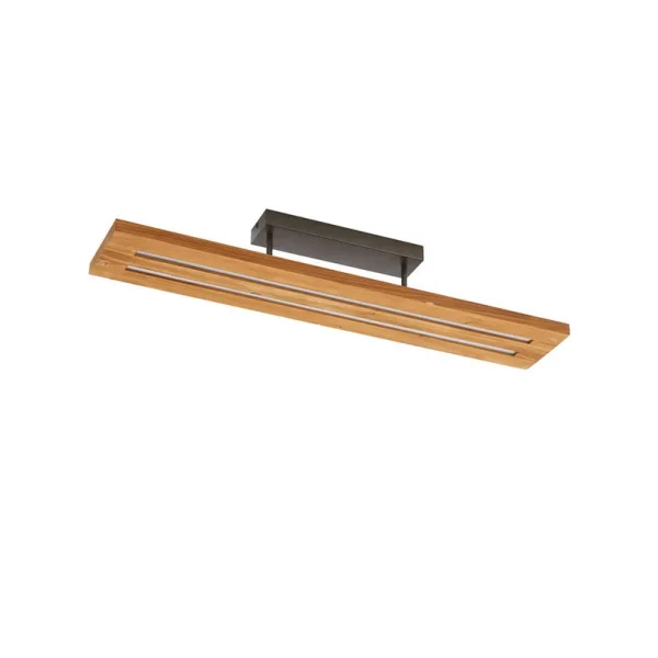Lindby - Nesaja LED Deckenleuchte Dim. Holz/Schwarz