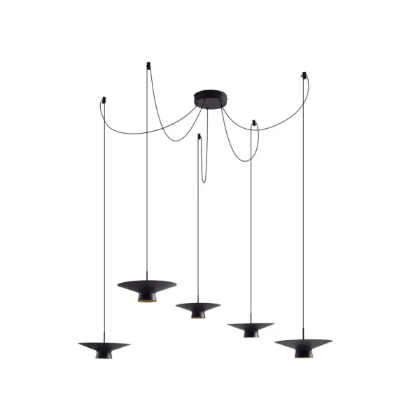 Lindby - Norvind LED-Hängeleuchte Ø 100 cm 10-flammig schwarz Metall
