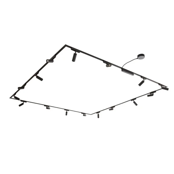 Lindby - Schienensystem 48V Lumaro Spots 16-flg. schwarz Ø4cm dimmbar