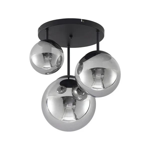 Lindby - Teeja 3 Round Deckenleuchte Smoke