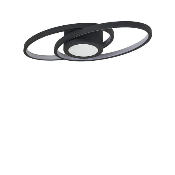 Lindby - Thalina LED Deckenleuchte 60cm Schwarz/Weiß