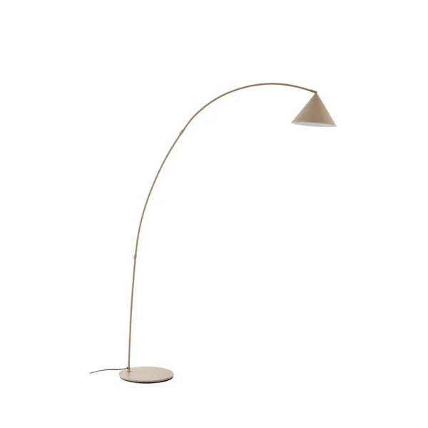 Lindby - Triangolo Bogenleuchte, beige, Höhe 195 cm, Metall