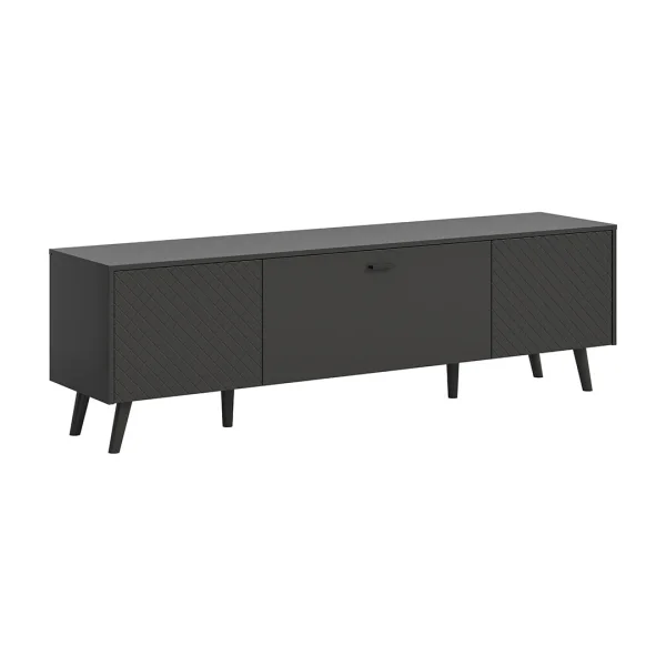 Linea Sideboard 2 Türen 1 Klapptür matt grau.