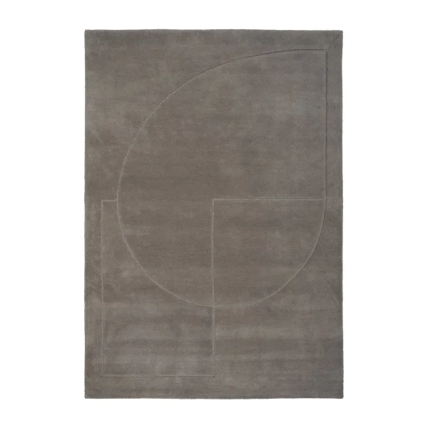 Linie Design Lineal Poem Wollteppich Grey, 140 x 200cm