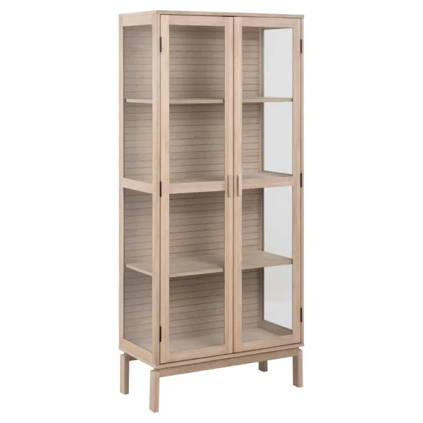 Linley Vitrinenschrank 2 Glastüren Eichenfurnier.