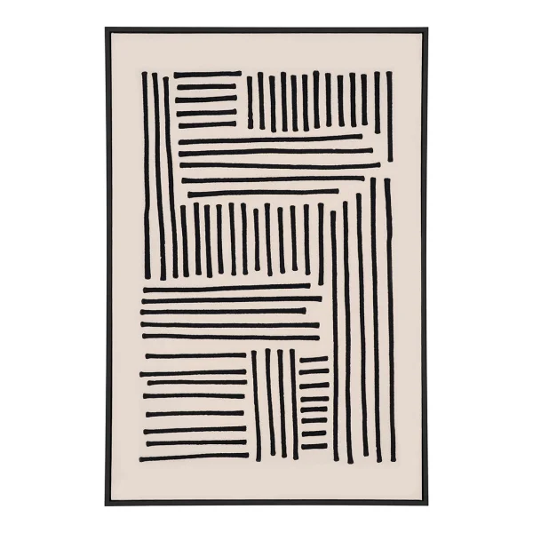 Lipari Leinwanddruck No.1 100x140 cm schwarz, beige.