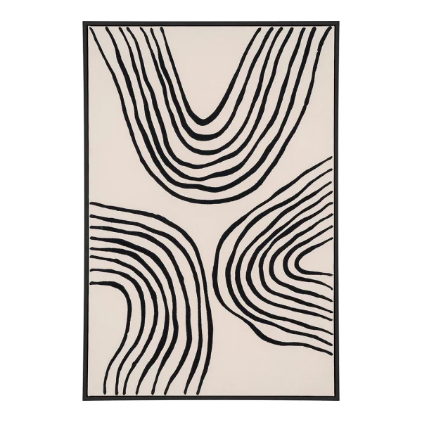 Lipari Leinwanddruck No.2 60x90 cm schwarz, beige.