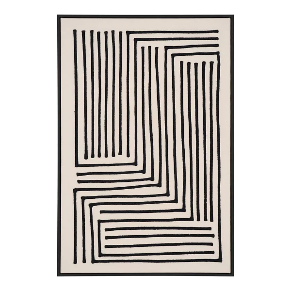 Lipari Leinwanddruck No.3 60x90 cm schwarz, beige.