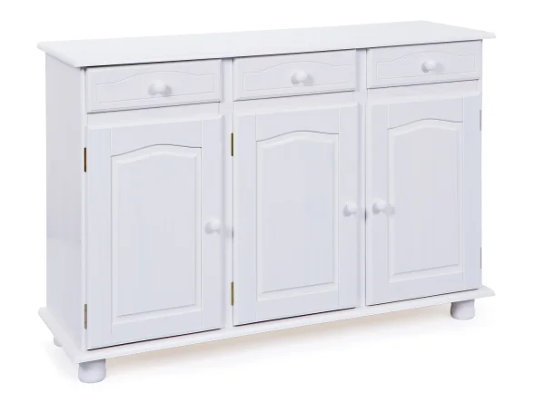 Livra Sideboard 3 Schubladen, 3 Türen, weiss.