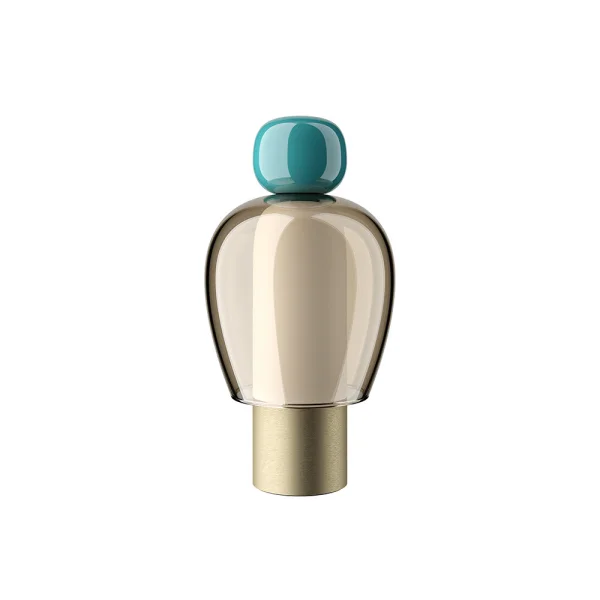 Lodes - Easy Peasy ToGo Tischleuchte Lagoon Turquoise/Honey/Gold