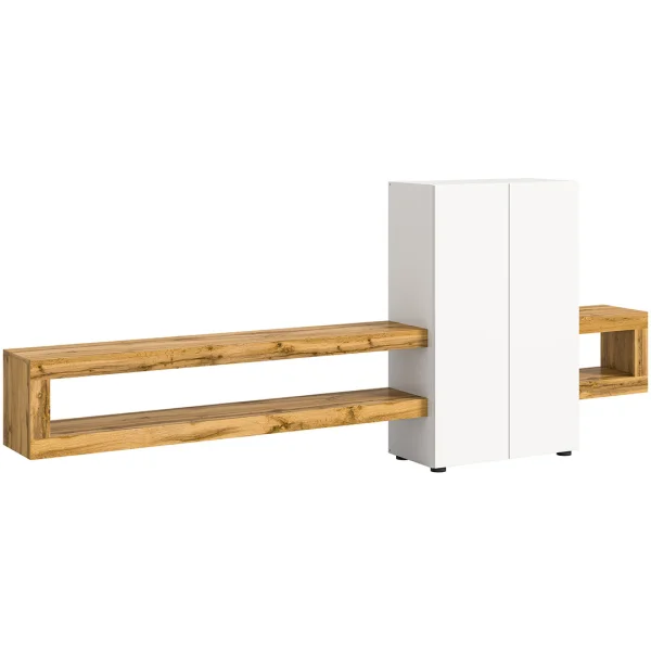 Loft Regalsystem 2 Türen 2 Fächer weiß.