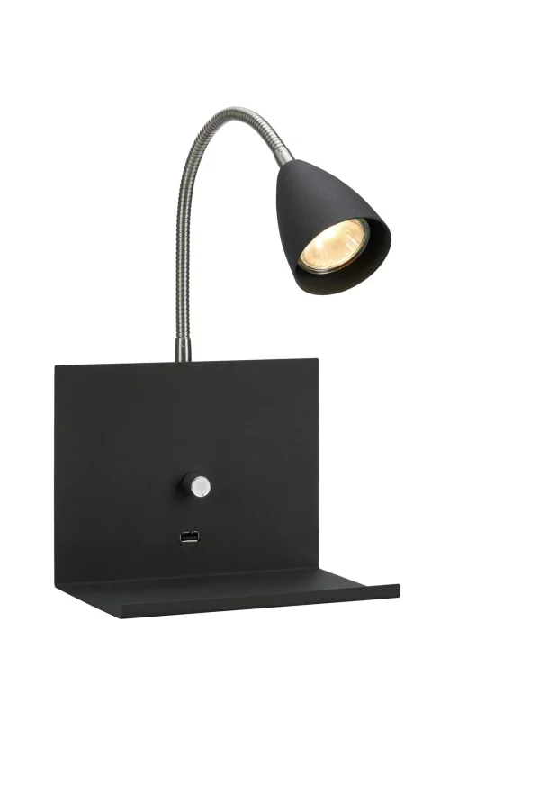 Logi Nachttischlampe Schwarz