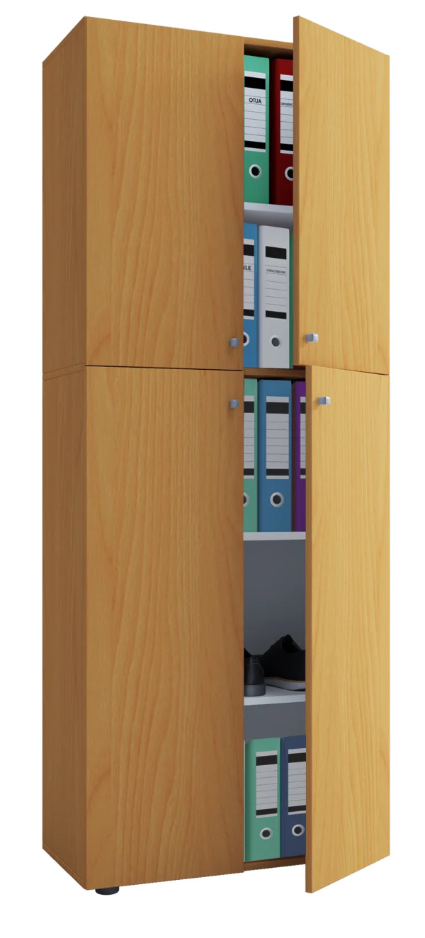 Lona Büroschrank 4 Türen Buche dekor.