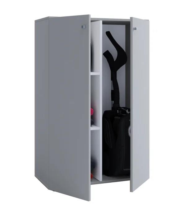 Lona Mini Universalschrank , Reinigungsschrank 2 Türen Grau.