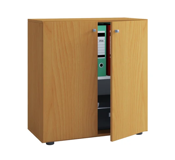 Lona Universalschrank Büro Kommode niedrig 2 Türen Buche dekor.