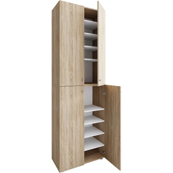 Lona2XL10DT Schuhschrank 4 Türen Eiche dekor.