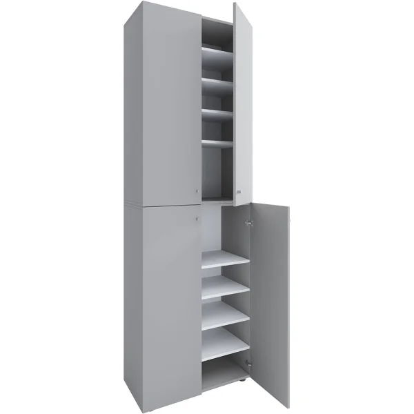 Lona2XL10DT Schuhschrank 4 Türen grau.