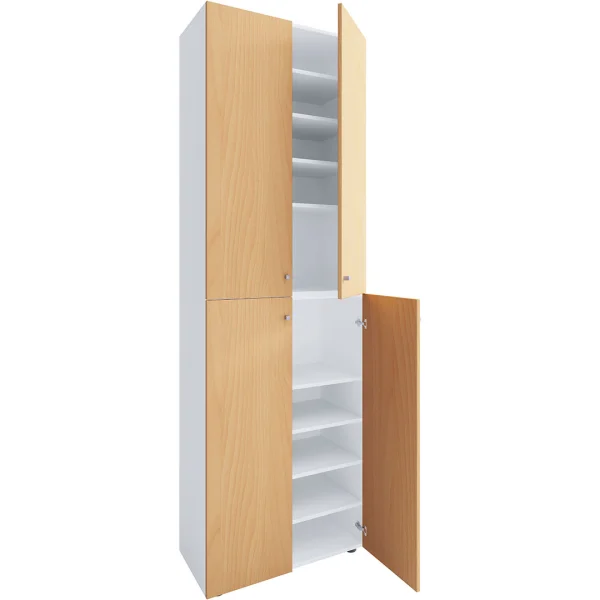 Lona2XL10DT Schuhschrank 4 Türen weiß, buche.