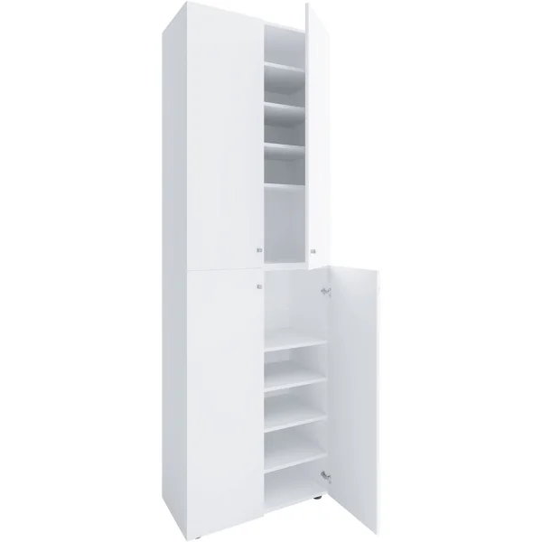 Lona2XL10DT Schuhschrank 4 Türen weiß.