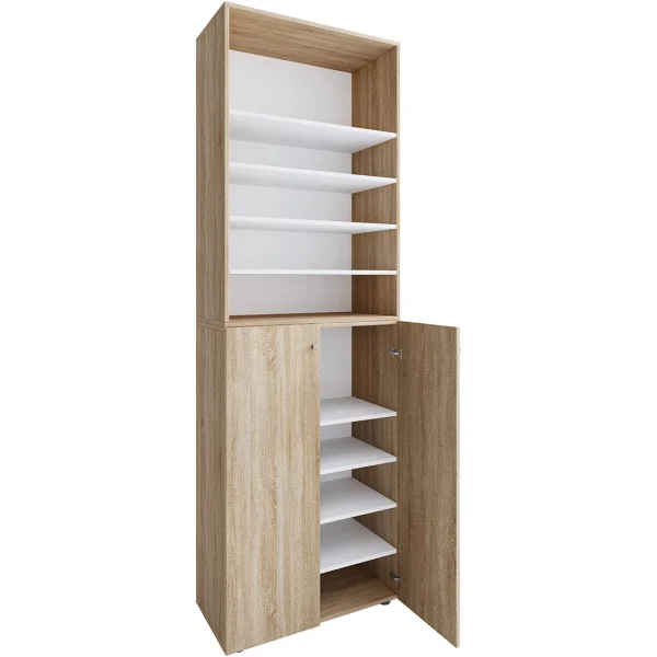 Lona2XL10DTR Schuhschrank 2 Türen Eiche dekor.