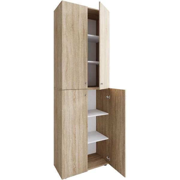 Lona2XLDT Schuhschrank 4 Türen Eiche dekor.