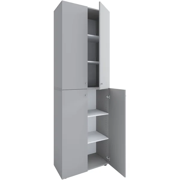 Lona2XLDT Schuhschrank 4 Türen grau.