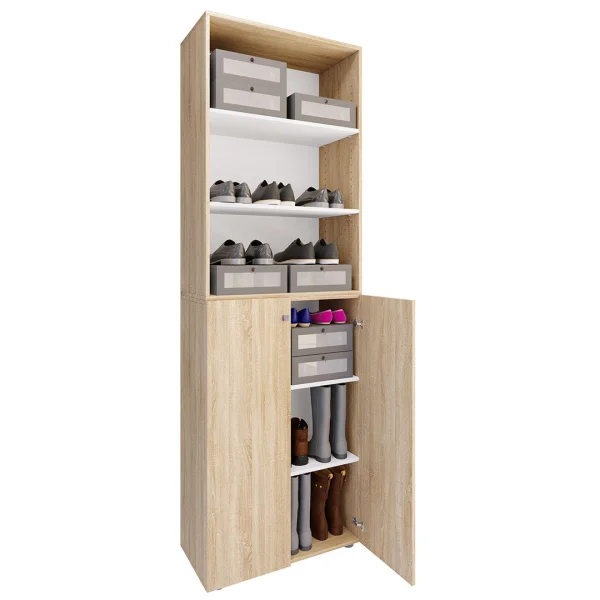 Lona2XLDTR Schuhschrank 2 Türen Eiche dekor.