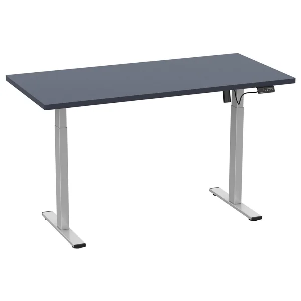 LonaE Schreibtisch elektrische Höhenverstellfunktion 160x80x71-120cm anthrazit, silberfarben.