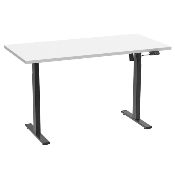 LonaE Schreibtisch elektrische Höhenverstellfunktion 160x80x71-120cm weiß, schwarz.