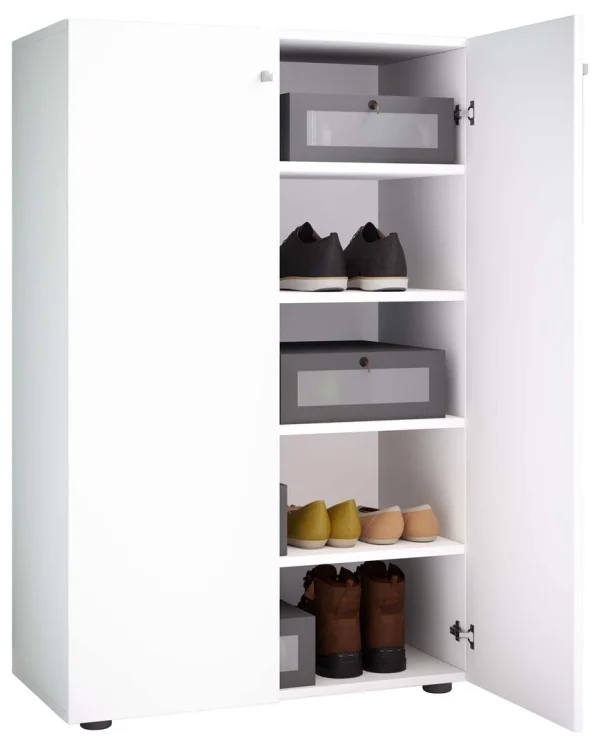 LonaXL Schuhschrank 2 Türen weiß.