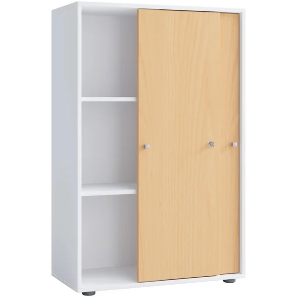 LonaXLST Büroschrank 2 Türen weiß, buche.
